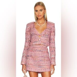 NWT | For Love And Lemons | Dionne Tweed Cropped Blazer | M